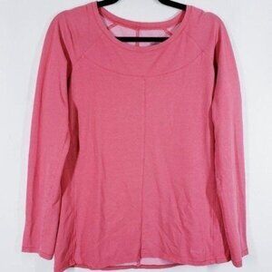 Patagonia Women's Salmon Pink Long Sleeve Tee Organic Cotton‎ Blend Top Medium